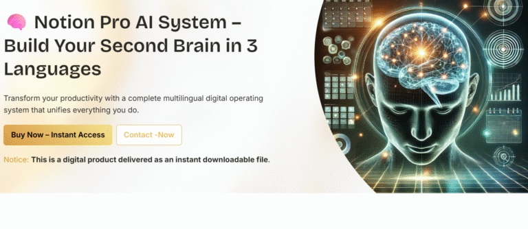 Notion Pro AI Multilingual Productivity Tool